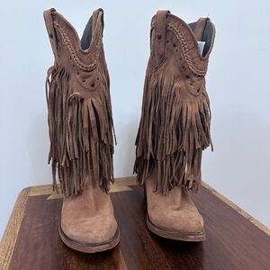 Liberty Black Vegas Boots fringe